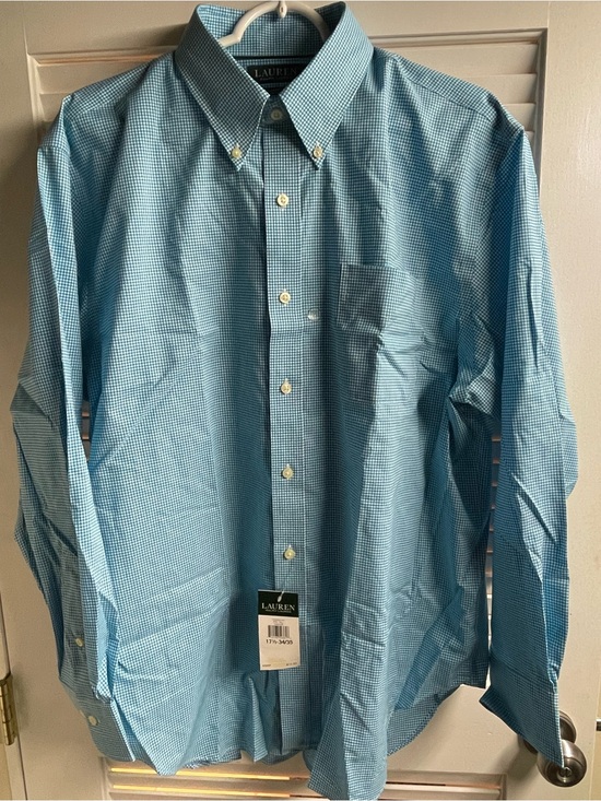 Ralph Lauren Other - Lauren Ralph Lauren Dress Shirt Mens 17.5 34/35 Blue Gingham Check NWT New